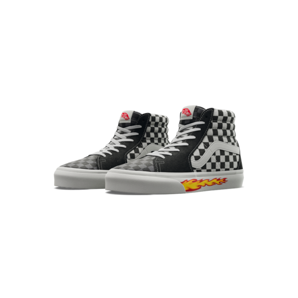 Vans Customs Sk8-Hi "Multi-Checkboard/Flame"